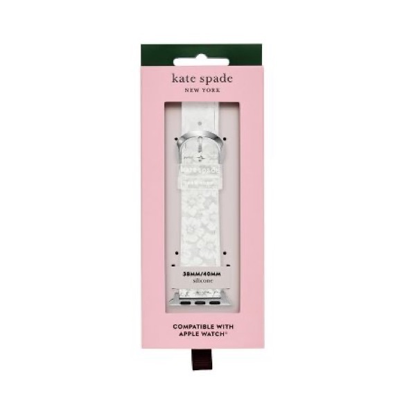 kate spade Accessories - NIB Kate Spade Apple Watch Band Cream Clear Jelly Floral Hawaiian Print